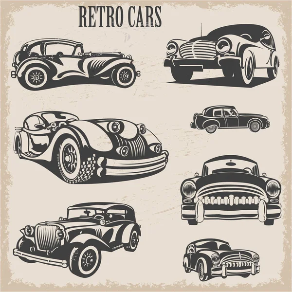 Kümeleri siluet retro otomobil