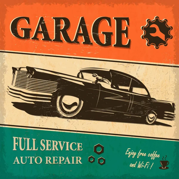 Retro Vintage garaj poster