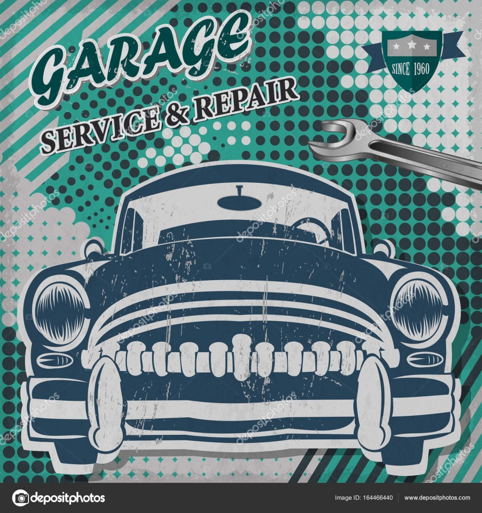 Vintage Garage Retro Poster Stock Vector C Matetcher Gmail Com