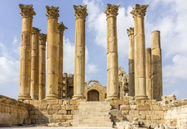 Antik Roma şehir Gerasa modern Jerash