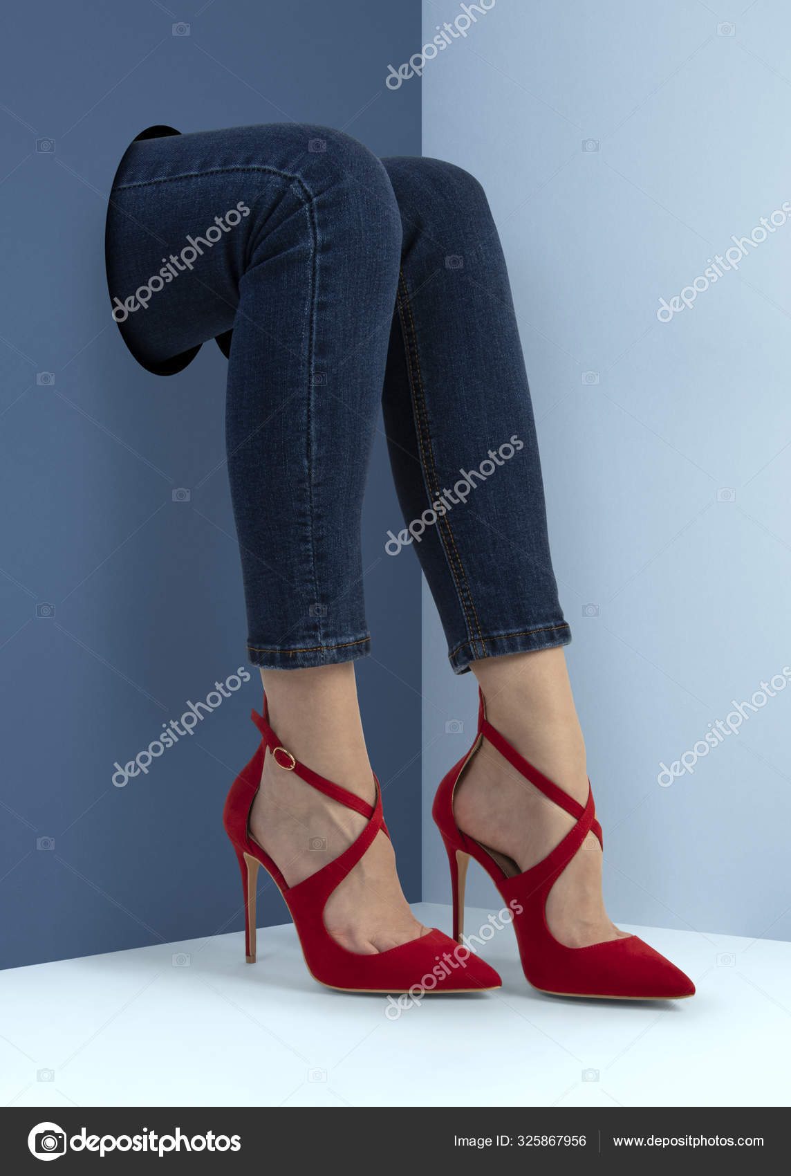 red see through heels