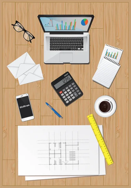 Business Office Working Desk Equipment — Stock Photo, Image