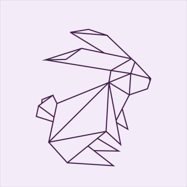 Origami tavşan kağıt sanat