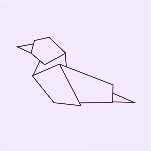 Origami Arte Papel Pato — Fotografia de Stock
