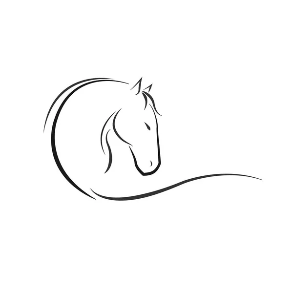 Cavalo Ilustração Linha Arte — Fotografia de Stock