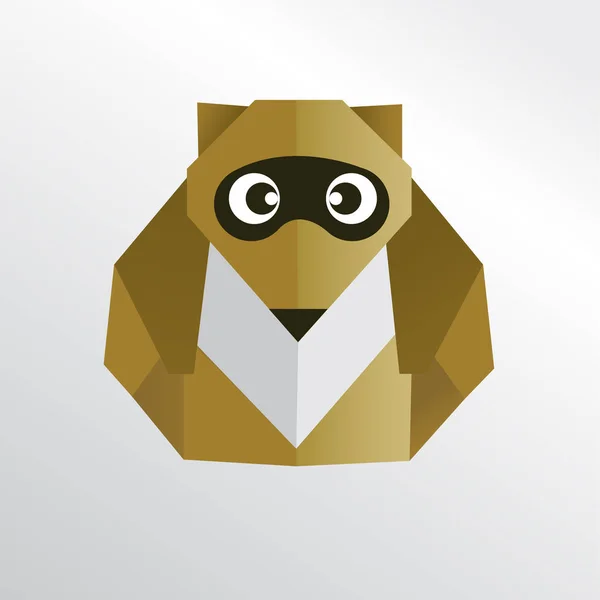 Origami Racoon Paper Art — Stock Photo, Image