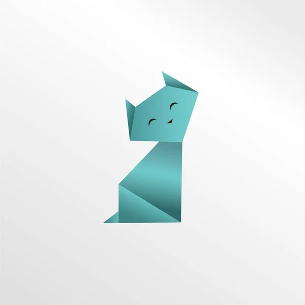 Sztuki Papieru Origami Cat — Zdjęcie stockowe