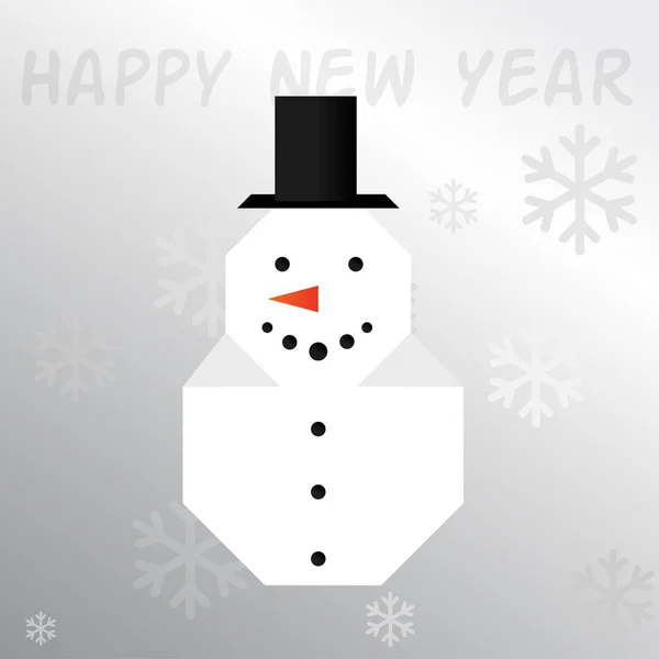 新年雪人折纸 图库图片