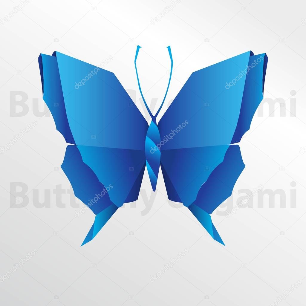 Origami Papier Schmetterling Illustrationskunst Stockfoto