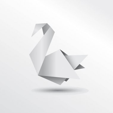 Origami swan kağıt sanat