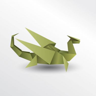 Origami ejderha çizim kağıt sanat