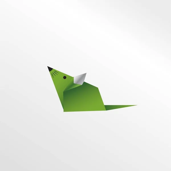 Origami Mouse Carta Arte Illustrazione — Foto Stock