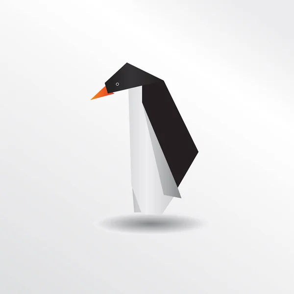 Origami Pinguin Papier Kunst Illustration — Stockfoto