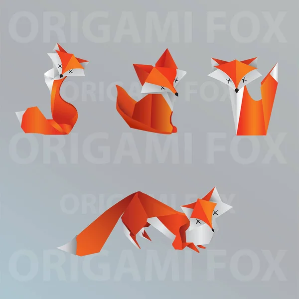 Origami Zorro Papel Arte — Foto de Stock