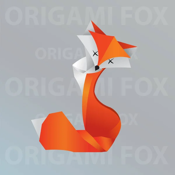 Origami Zorro Papel Arte — Foto de Stock