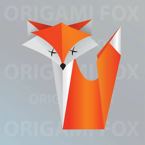 Origami Zorro Papel Arte — Foto de Stock