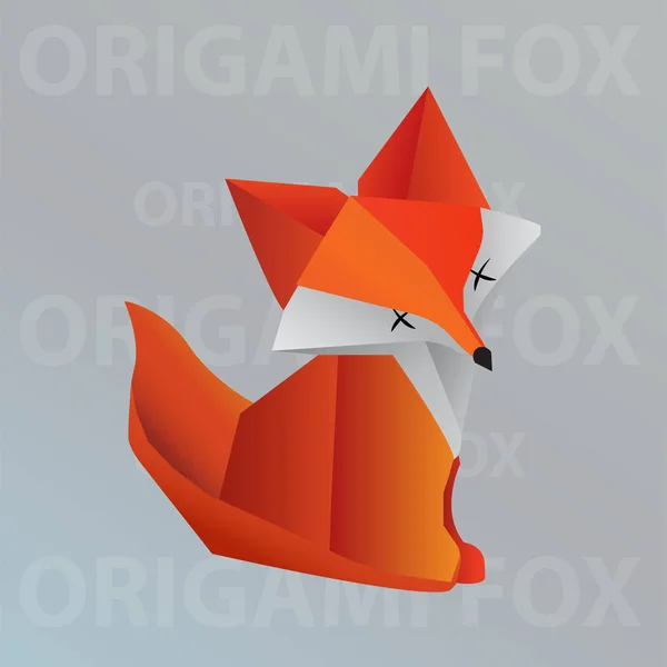 Origami Liška Papírové Umění — Stock fotografie
