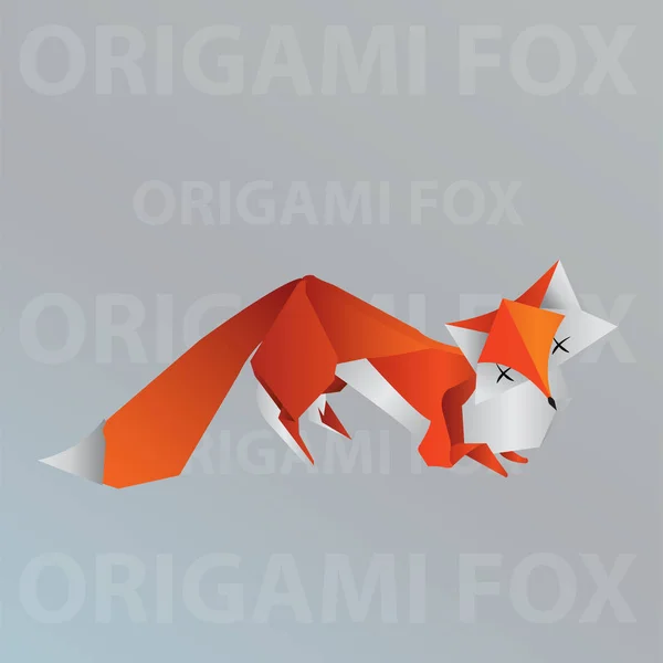 Origami Zorro Papel Arte —  Fotos de Stock