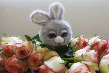 Oyuncak tavşan, gül