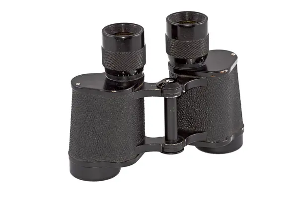 Old binoculars on a white background — Stock Photo, Image