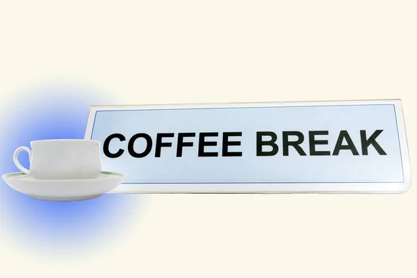 A sign with the inscription Coffee break — Stock Photo, Image