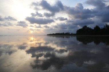 Güzel doğal lezzetli muhteşem Asya günbatımı gündoğumu