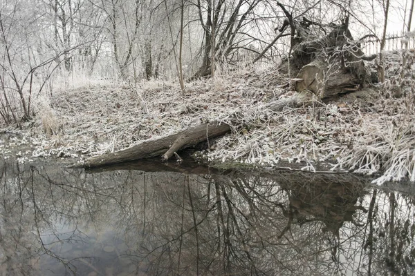 Invierno y nieve en Rusia — Foto de Stock