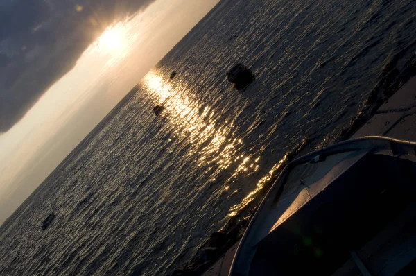 A boat in the gulf in russia — Stock Photo, Image