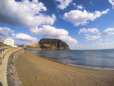 Volkan Ilchulbong için Beautisul görünümü. Jeju Adası, Güney Kore