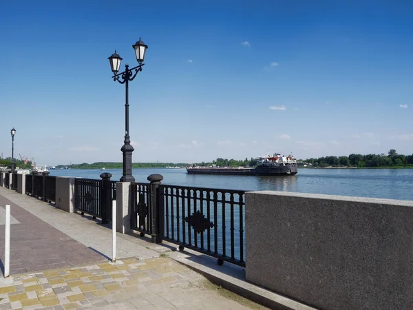 Kapal Kargo Sungai Don Rostov Kota Don Rusia — Stok Foto