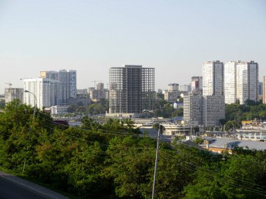 Rostov on Don şehir panorama üzerinden yüksekliği. Rusya
