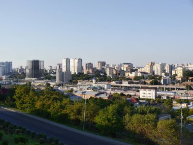 Rostov on Don şehir panorama üzerinden yüksekliği. Rusya