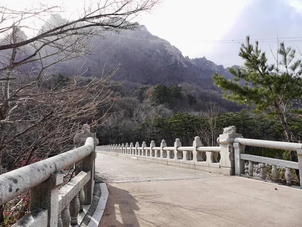 混凝土大桥在 Seoraksan 国家公园 — 图库照片
