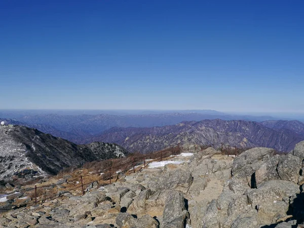 View Beautiful Mountains Highest Peak Daecheongbong Seoraksan National Park South — Stock Photo, Image
