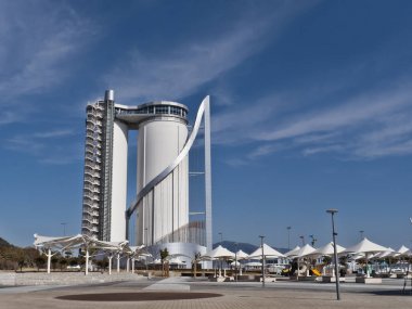 Expo Yeosu şehir kulede. Güney Kore. Ocak 2018