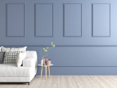 Fotokopi alanı olan iç duvar dekoru. 3d hazırlayıcı