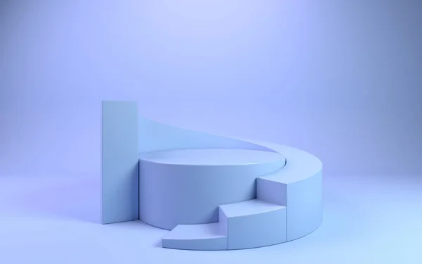 Simple Maqueta Abstracta Podio Geométrico Composición Minimalista Formas Volúmenes Para — Foto de Stock
