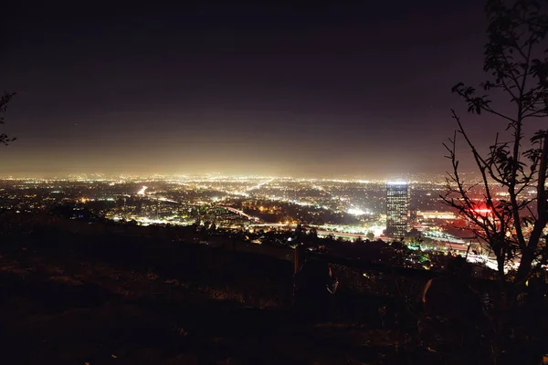 Light of Los Angeles in the dark night — Stock Photo, Image