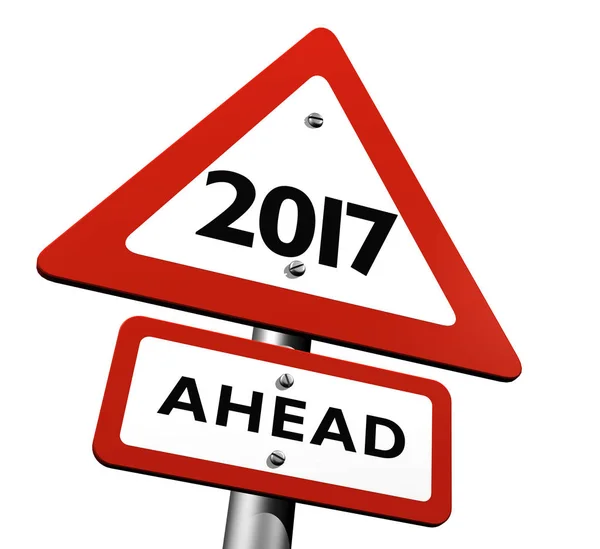 New Year Ahead 2017 — Stock Photo, Image