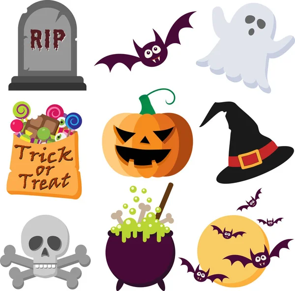 Conjunto de iconos de Halloween — Vector de stock