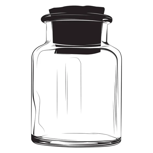 Bottiglia Vetro Bottiglia Vaso Disegno — Vettoriale Stock