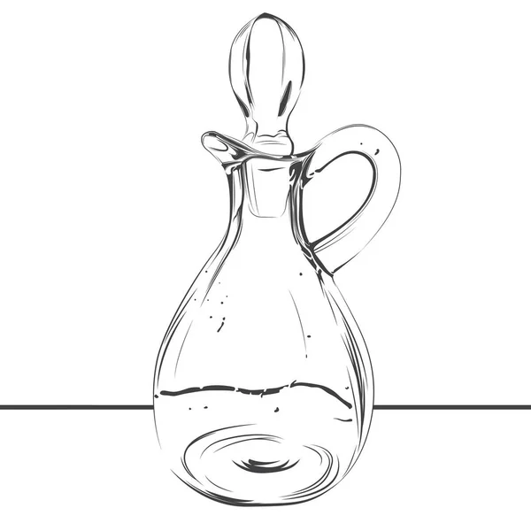瓶瓶ガラス瓶のドローイング — ストックベクタ