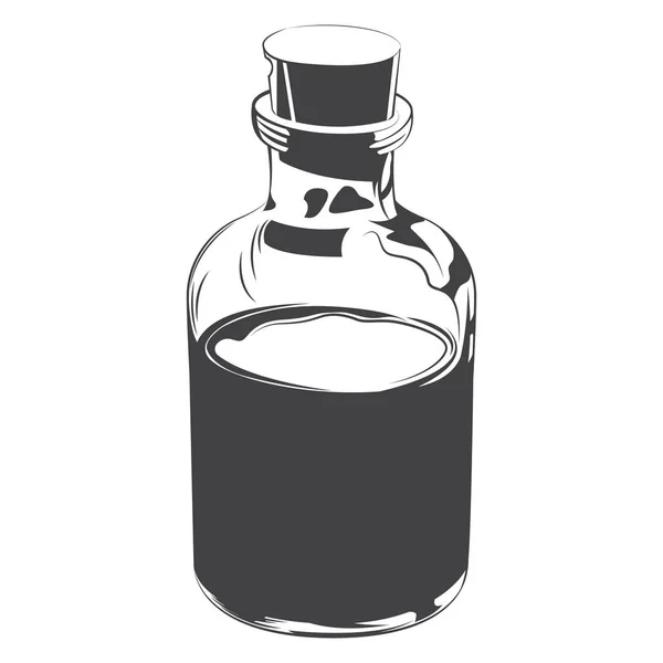 Glasflasche Glasflasche Zeichnung — Stockvektor