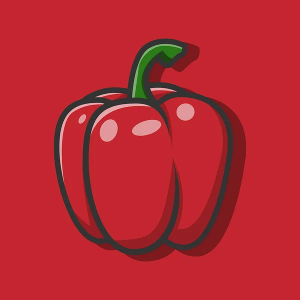Icono Ilustración Fruta Pimienta — Vector de stock