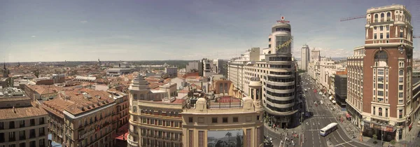 Πανόραμα ημέρα τοπίο πόλη Μαδρίτη, Ισπανία Royalty Free Φωτογραφίες Αρχείου