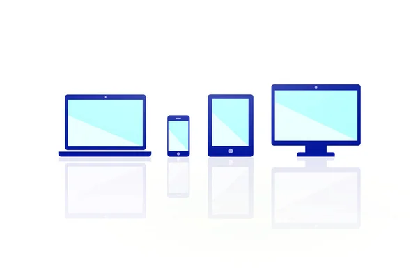 Responsive Web Design Flat Icon Set Illustration