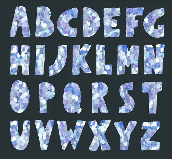 Eisblau glitzernde Schrift — Stockvektor