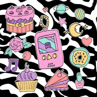 şirin çıkartmaları kümesi