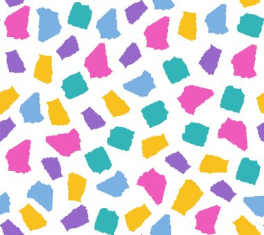 renkli yırtık kağıt parçaları ile basit seamless modeli