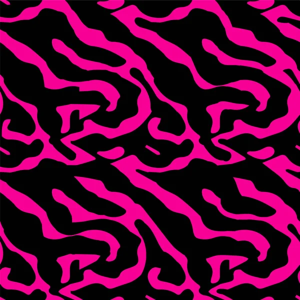 シームレスなピンクのゼブラ パターン — ストックベクタ